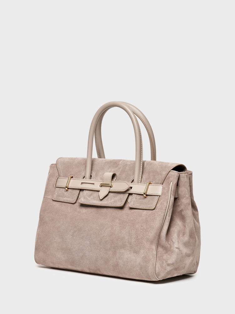 55126 KADIN VERA ÇANTA VİZON SÜET - 3