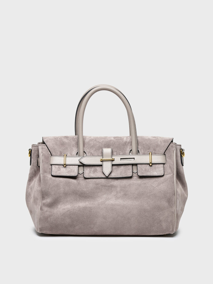 55126 KADIN VERA ÇANTA VİZON SÜET - 