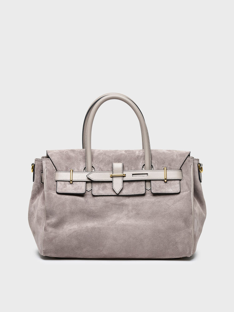 55126 KADIN VERA ÇANTA VİZON SÜET - 1