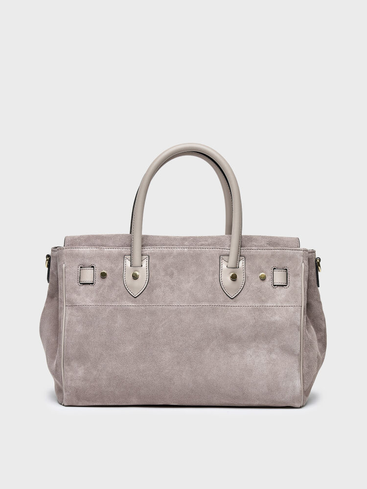 55126 KADIN VERA ÇANTA VİZON SÜET - 3