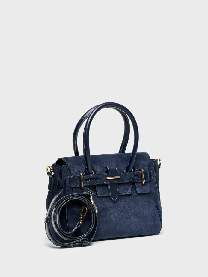 55127 KADIN VERA ÇANTA LACİVERT SÜET - (1)