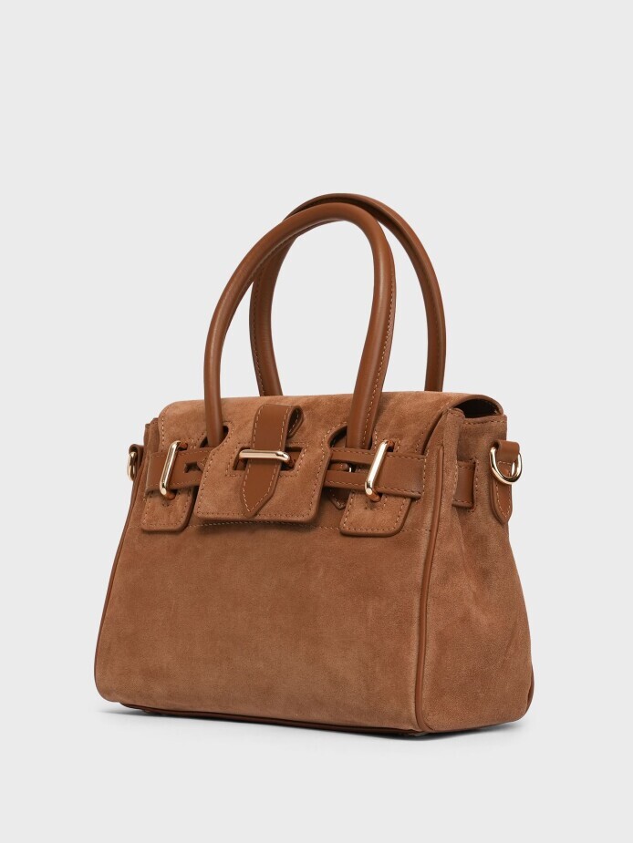 55127 KADIN VERA ÇANTA TABA SÜET - (1)