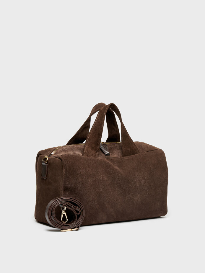 55150 KADIN ÇANTA KAHVE SÜET - (1)