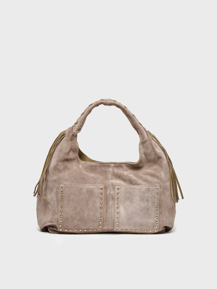 55151 KADIN ÇANTA VİZON SÜET - 