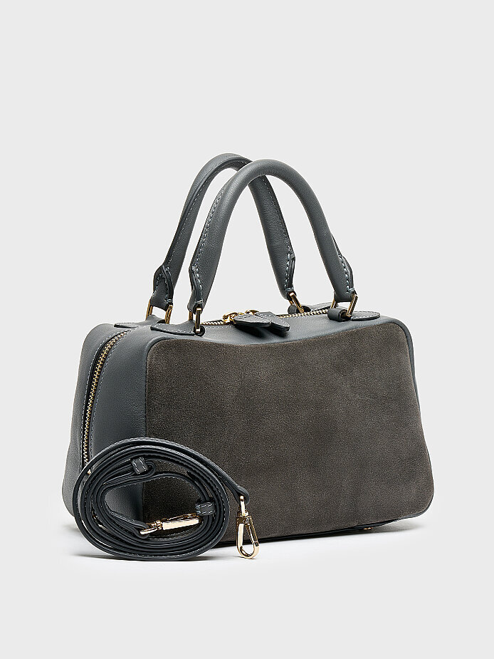 55152 KADIN ÇANTA ANTRASİT SÜET - (1)