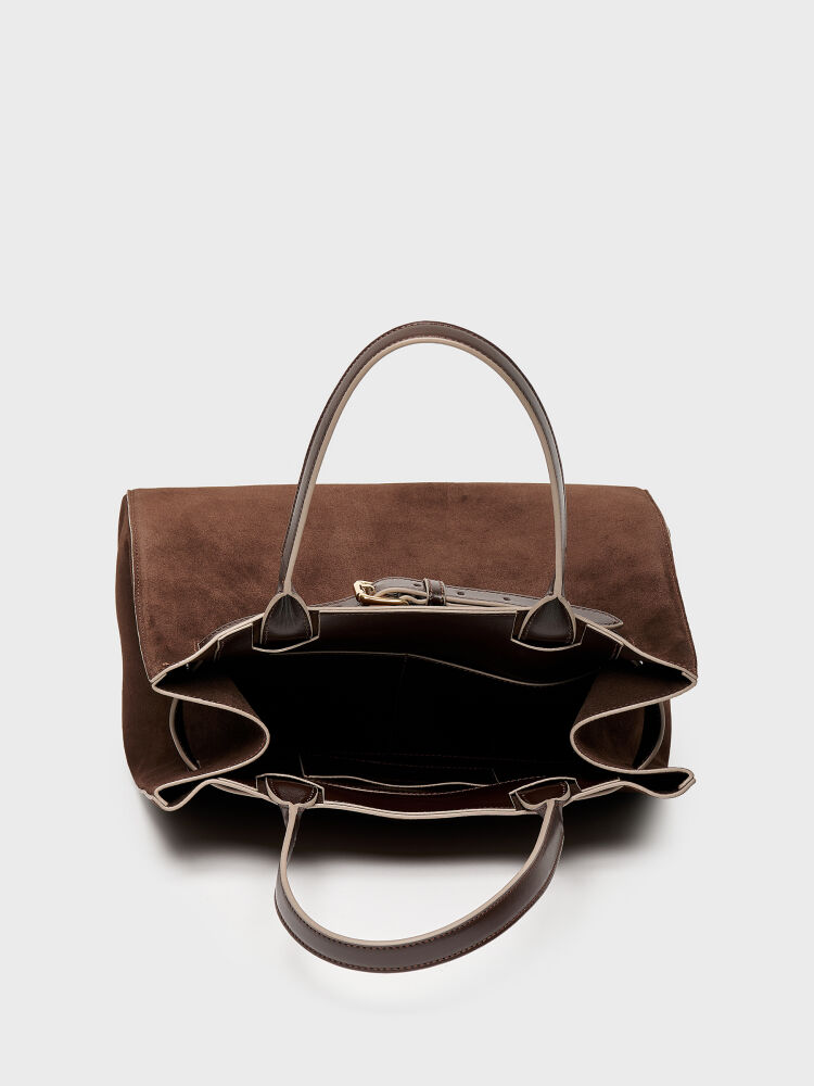 55153 KADIN ÇANTA KAHVE SÜET - 4