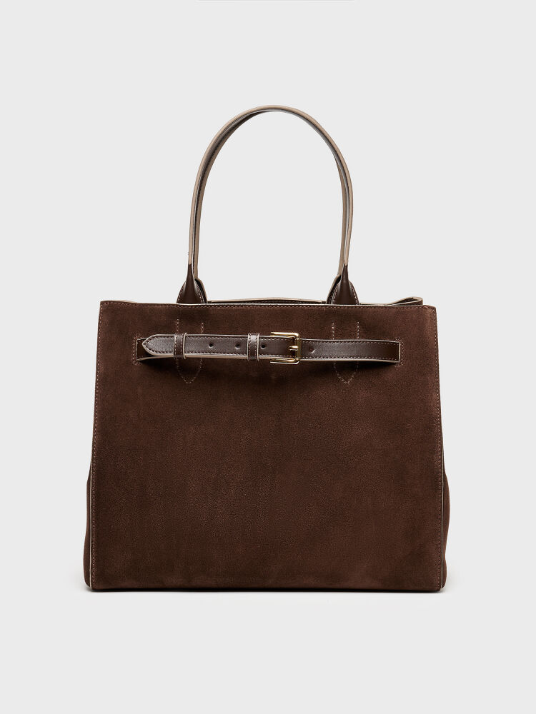 55153 KADIN ÇANTA KAHVE SÜET - 1