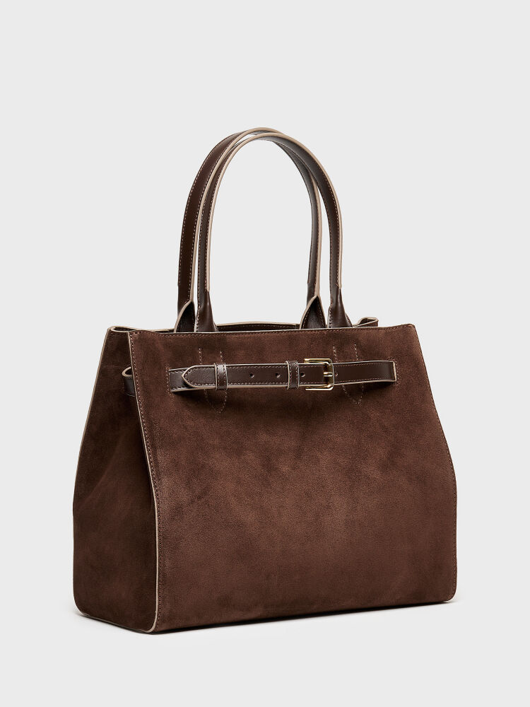 55153 KADIN ÇANTA KAHVE SÜET - 2