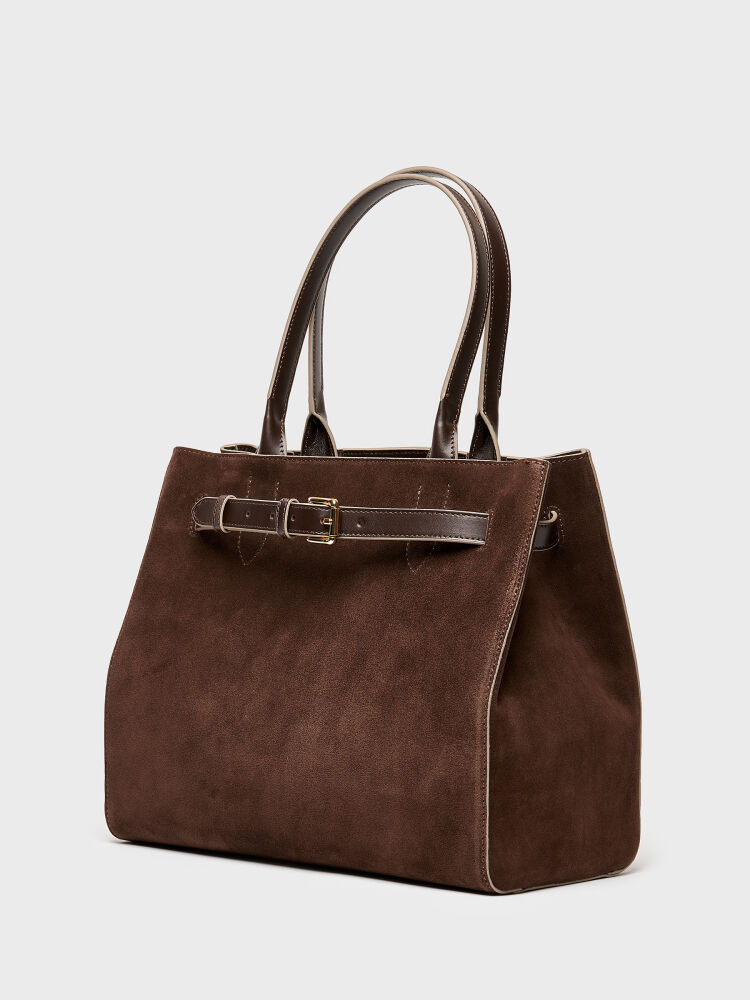 55153 KADIN ÇANTA KAHVE SÜET - 3