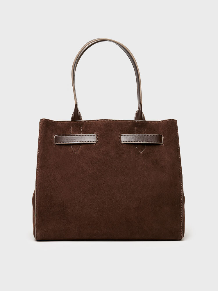 55153 KADIN ÇANTA KAHVE SÜET - 5