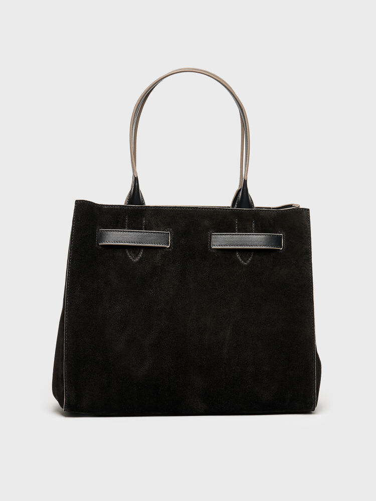 55153 KADIN ÇANTA SİYAH SÜET - 5