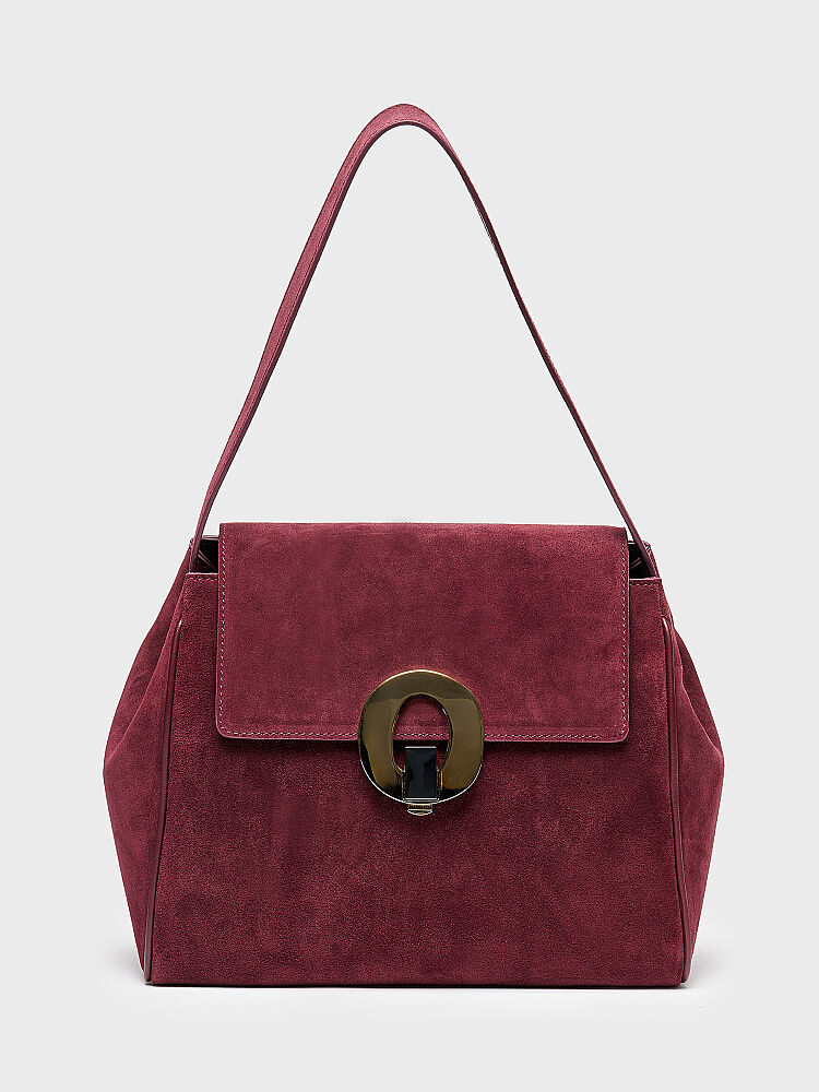 55154 KADIN ÇANTA BORDO SÜET - 1