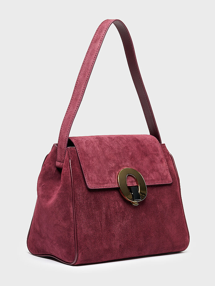 55154 KADIN ÇANTA BORDO SÜET - (1)