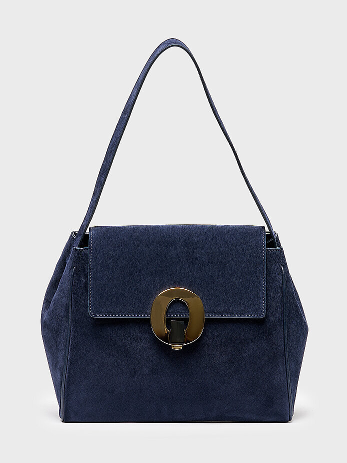 55154 KADIN ÇANTA LACİVERT SÜET - 