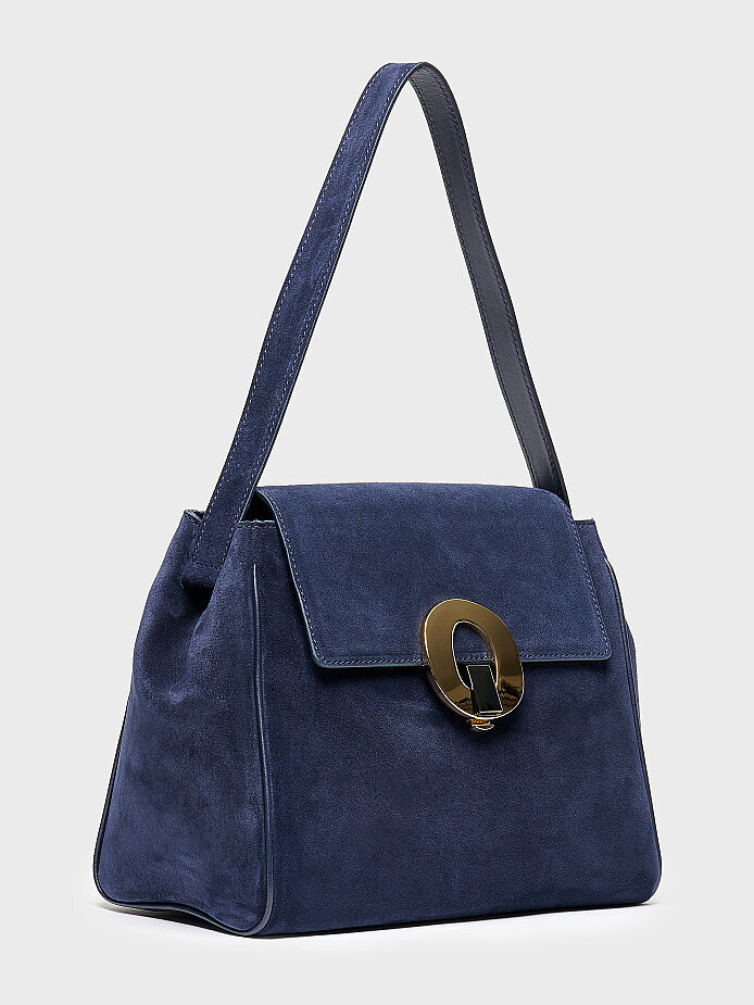 55154 KADIN ÇANTA LACİVERT SÜET - (1)