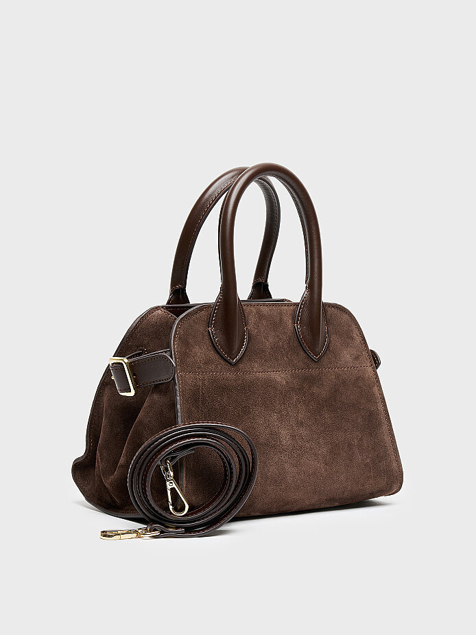 55159 KADIN ÇANTA KAHVE SÜET - (1)