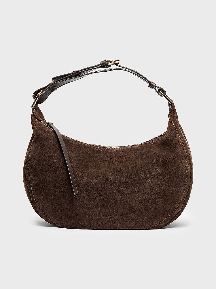 55160 KADIN ÇANTA KAHVE DERİ/KAHVE SÜET - 1