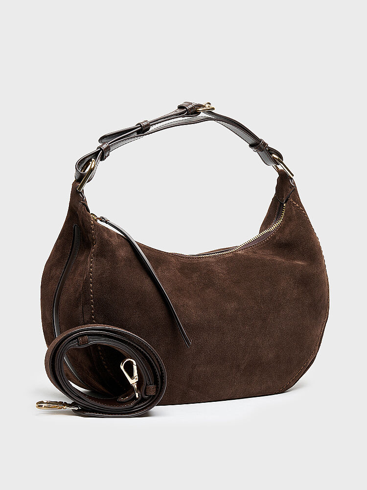 55160 KADIN ÇANTA KAHVE DERİ/KAHVE SÜET - 2