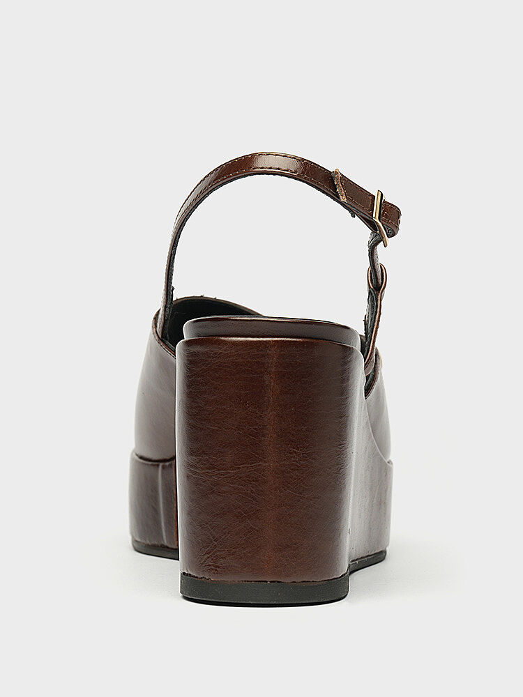 60031 KADIN DOLGU TOPUK AYAKKABI KAHVE - 4