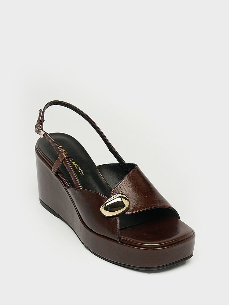 60031 KADIN DOLGU TOPUK AYAKKABI KAHVE - 2