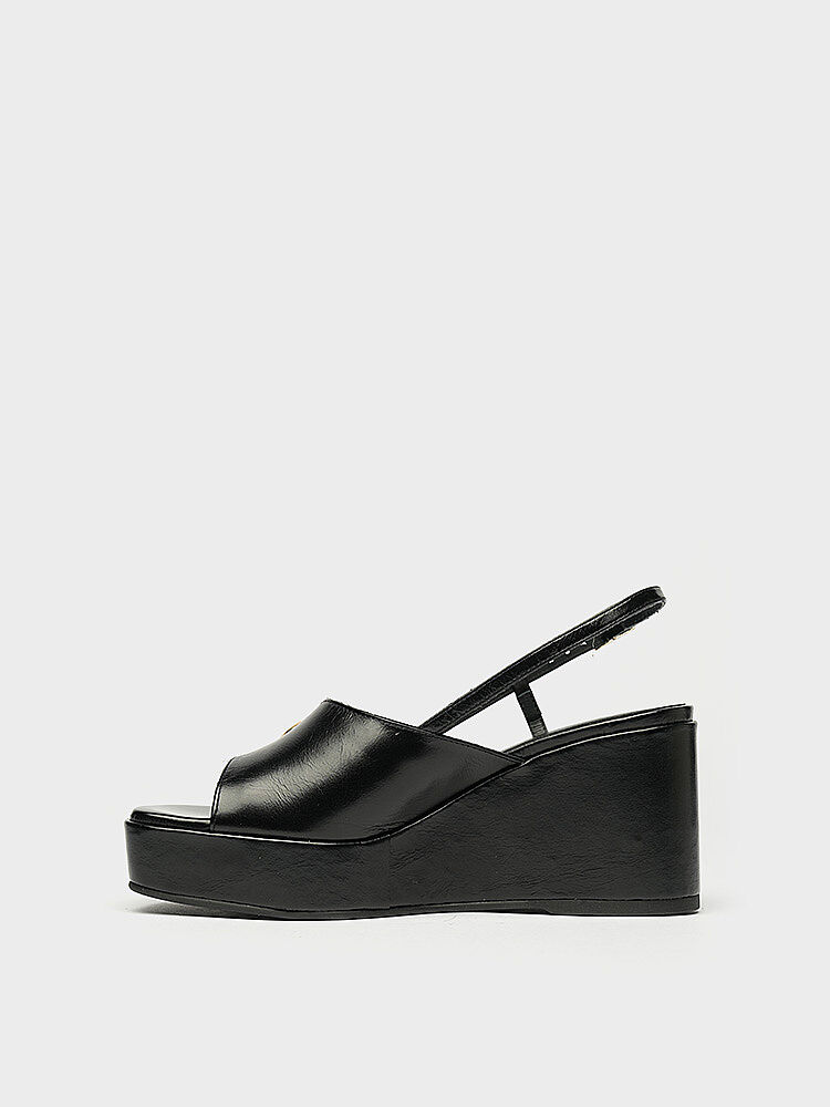 60031 KADIN DOLGU TOPUK AYAKKABI SİYAH - 3