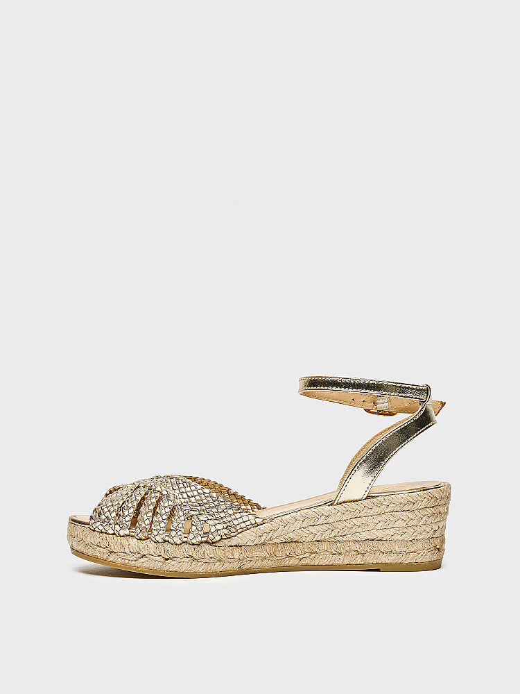 60032 KADIN DOLGU TOPUK AYAKKABI ALTIN ÖRGÜ - 3