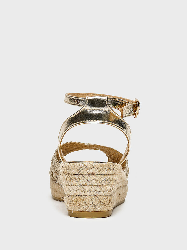 60032 KADIN DOLGU TOPUK AYAKKABI ALTIN ÖRGÜ - 4