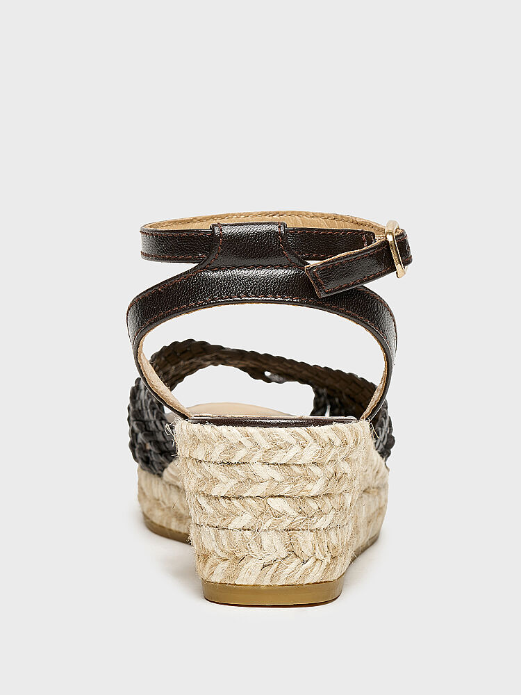 60032 KADIN DOLGU TOPUK AYAKKABI KAHVE ÖRGÜ - 4