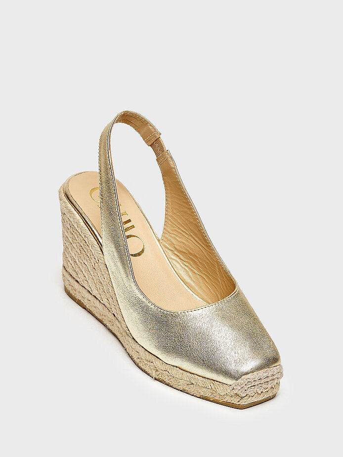 60033 KADIN DOLGU TOPUK AYAKKABI GOLD - (1)