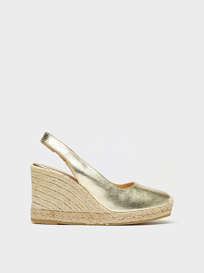 60033 KADIN DOLGU TOPUK AYAKKABI GOLD - Gaimo