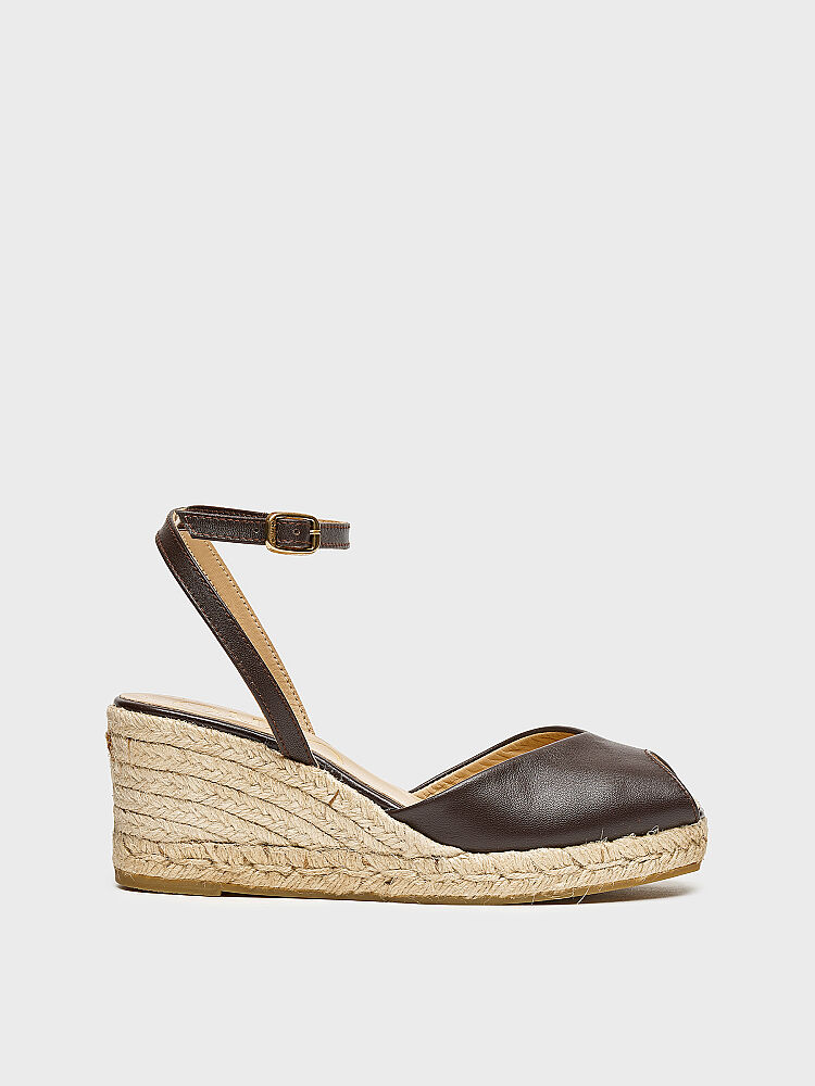 60034 KADIN DOLGU TOPUK AYAKKABI KAHVE - 1