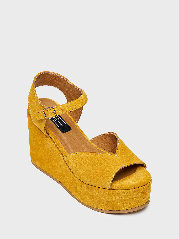 60035 KADIN DOLGU TOPUK AYAKKABI HARDAL SÜET - 2