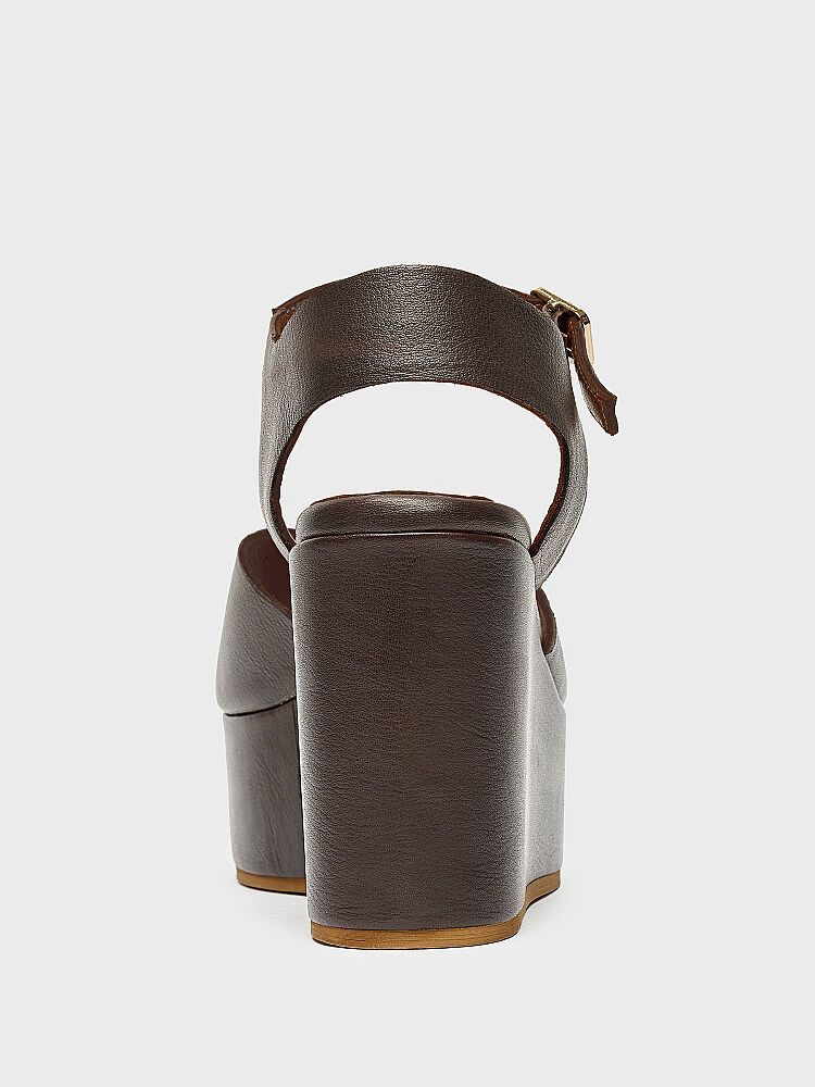 60035 KADIN DOLGU TOPUK AYAKKABI KAHVE - 3