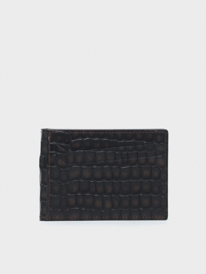 75001 CÜZDAN KAHVE KROKO - 