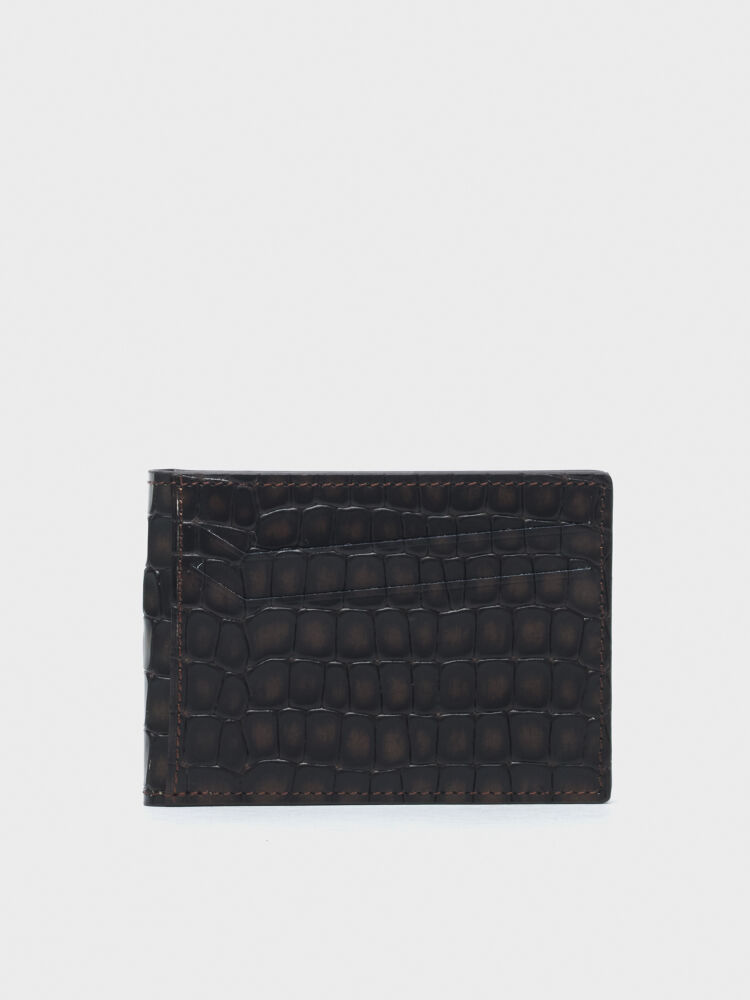 75001 CÜZDAN KAHVE KROKO - 1