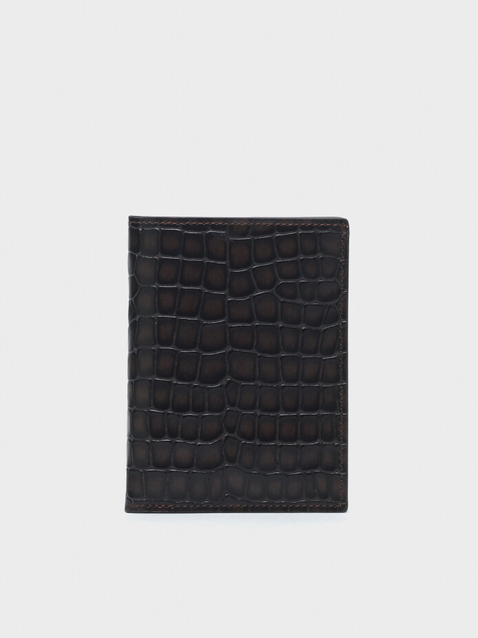 75002 CÜZDAN KAHVE KROKO - 