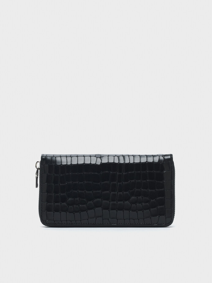 75003 CÜZDAN SİYAH KROKO - 