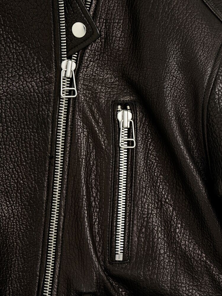 90001 DERİ CEKET SİYAH JUMBO - 4