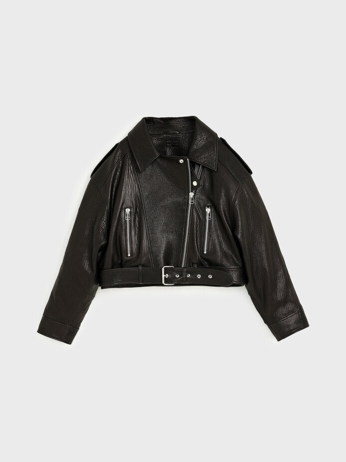 90001 DERİ CEKET SİYAH JUMBO 