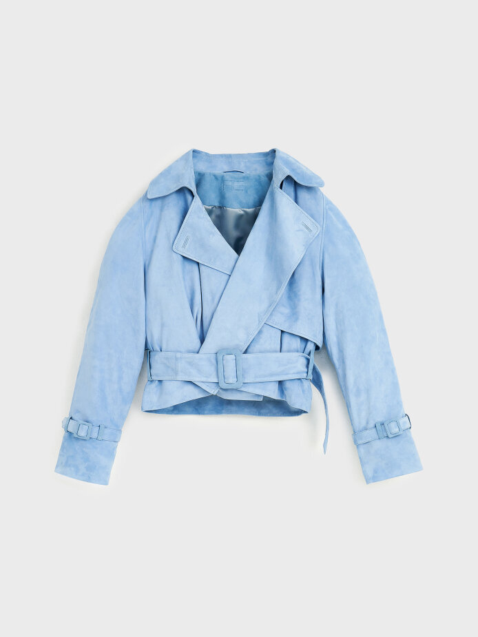 90003 DERİ CEKET MAVİ NUBUK - 