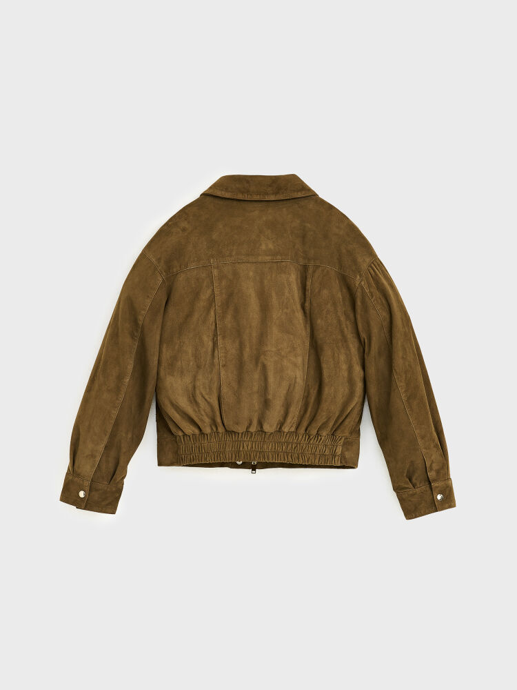 90005 DERİ CEKET HAKİ NUBUK - 3