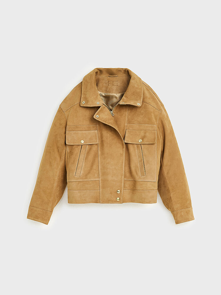 90005 DERİ CEKET VİZON NUBUK - 1