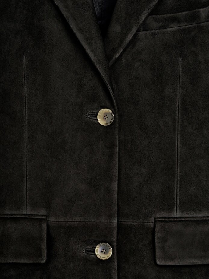 90006 DERİ CEKET SİYAH NUBUK - (1)