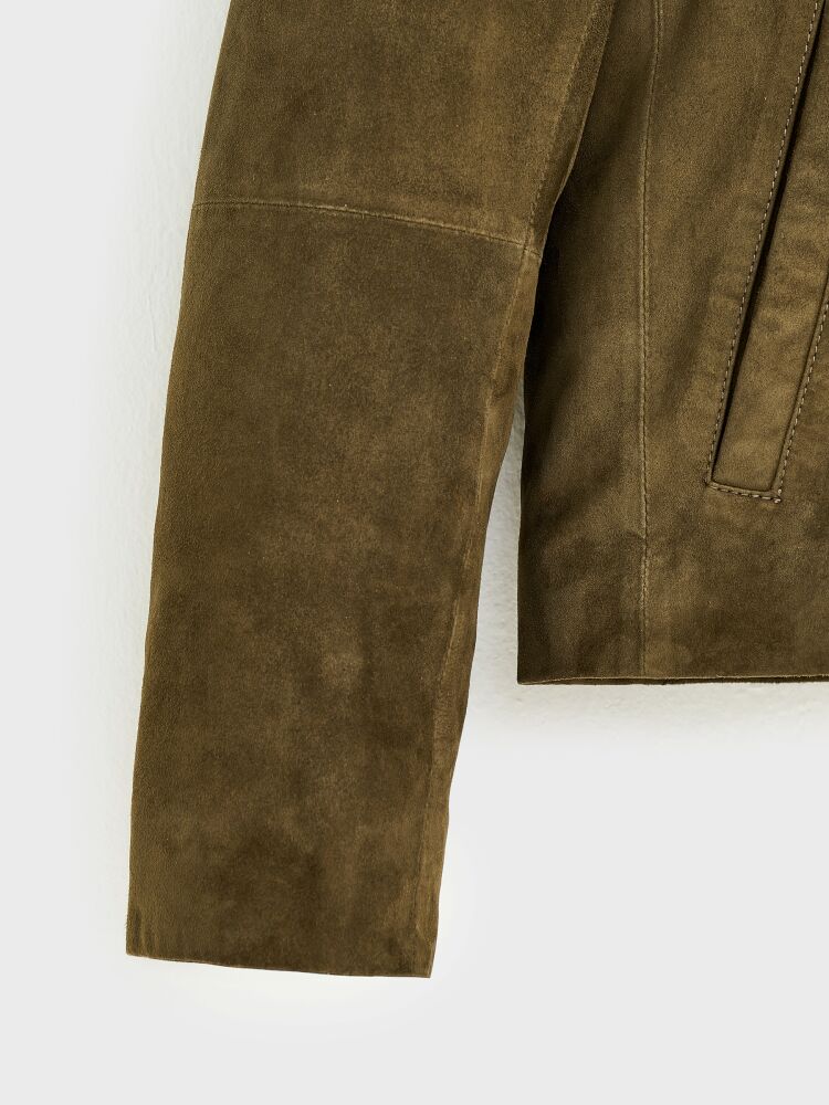 90008 DERİ CEKET HAKİ NUBUK - 5