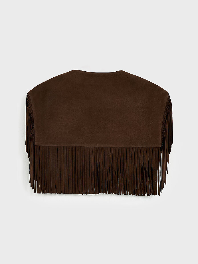 90009 KADIN BOLERO KAHVE NUBUK - (1)