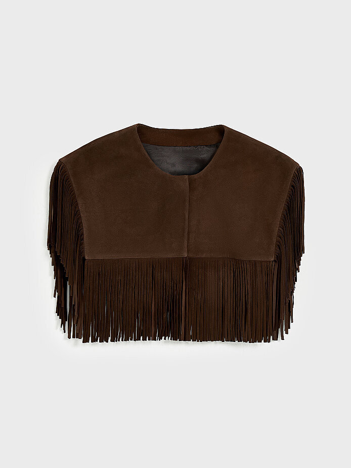 90009 KADIN BOLERO KAHVE NUBUK - 