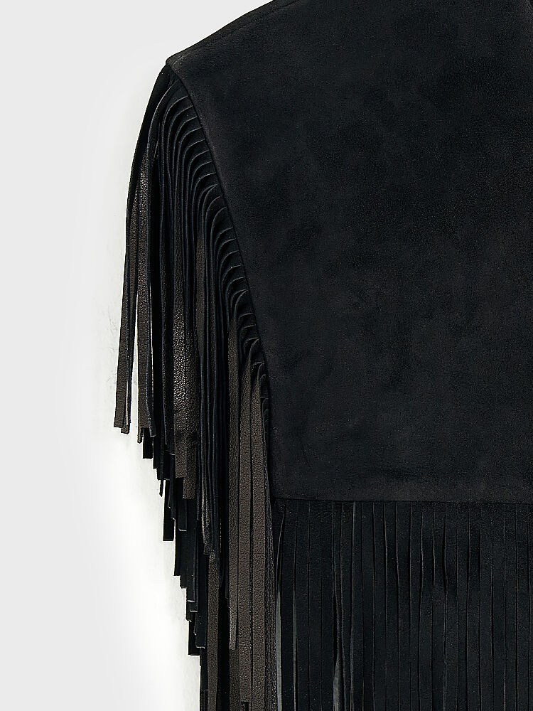 90009 KADIN BOLERO SİYAH NUBUK - 4