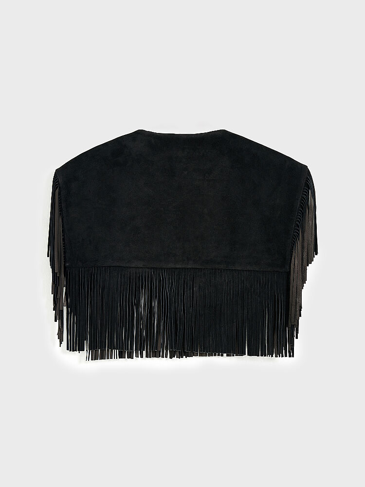 90009 KADIN BOLERO SİYAH NUBUK - 2