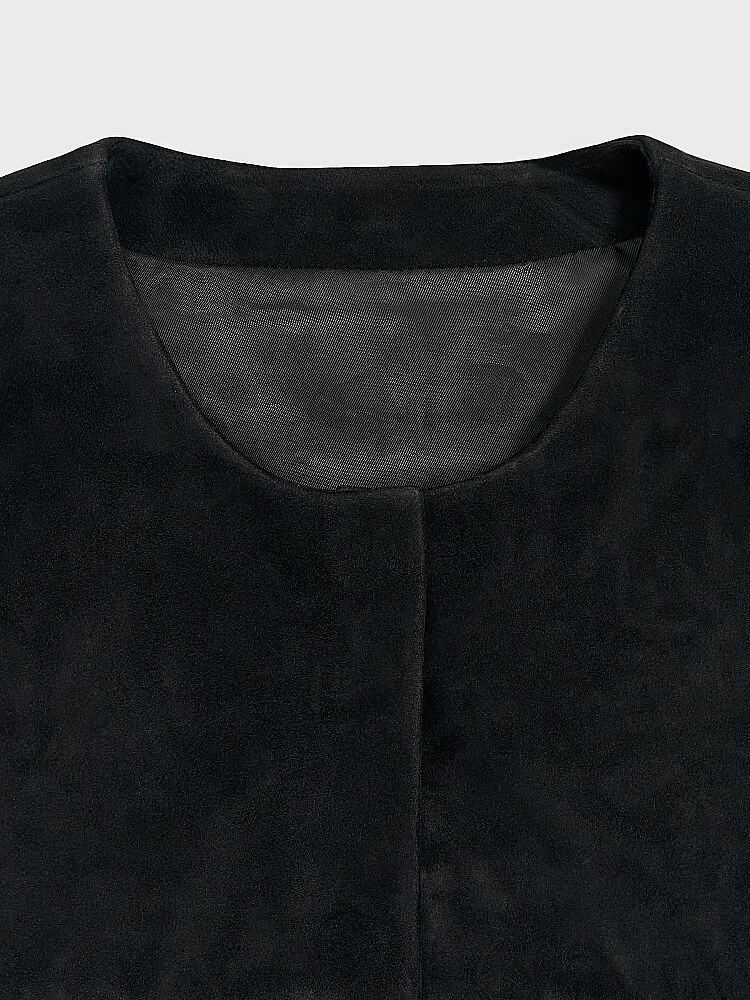 90009 KADIN BOLERO SİYAH NUBUK - 3