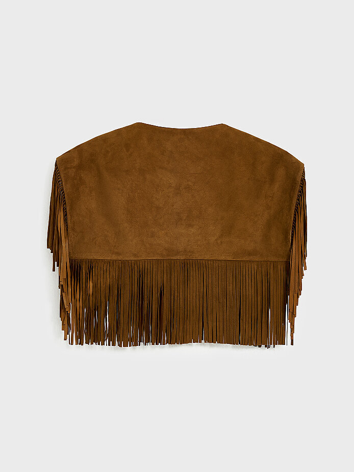 90009 KADIN BOLERO TABA NUBUK - (1)